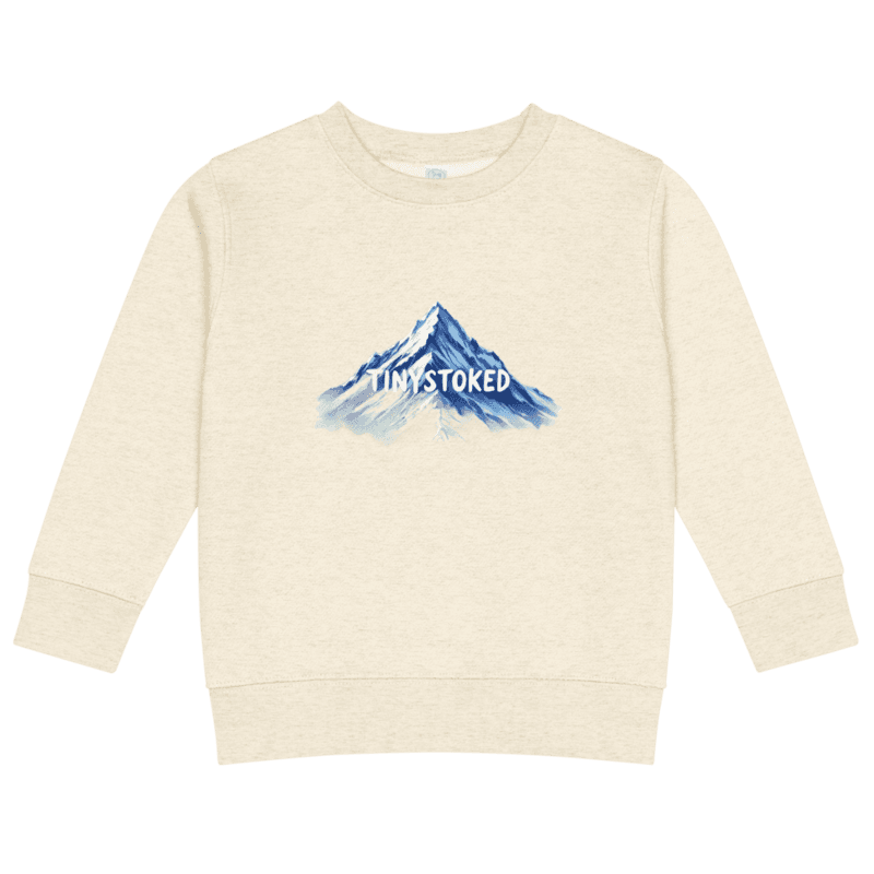 Tie Dye Mountain Snow Kids Crew Neck Sweatshirt