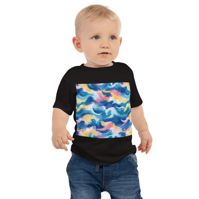 Tie Dye Wave Pattern Baby Staple Tee view 2