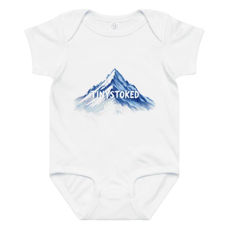 Tie Dye Mountain Snow Baby Jersey Bodysuit