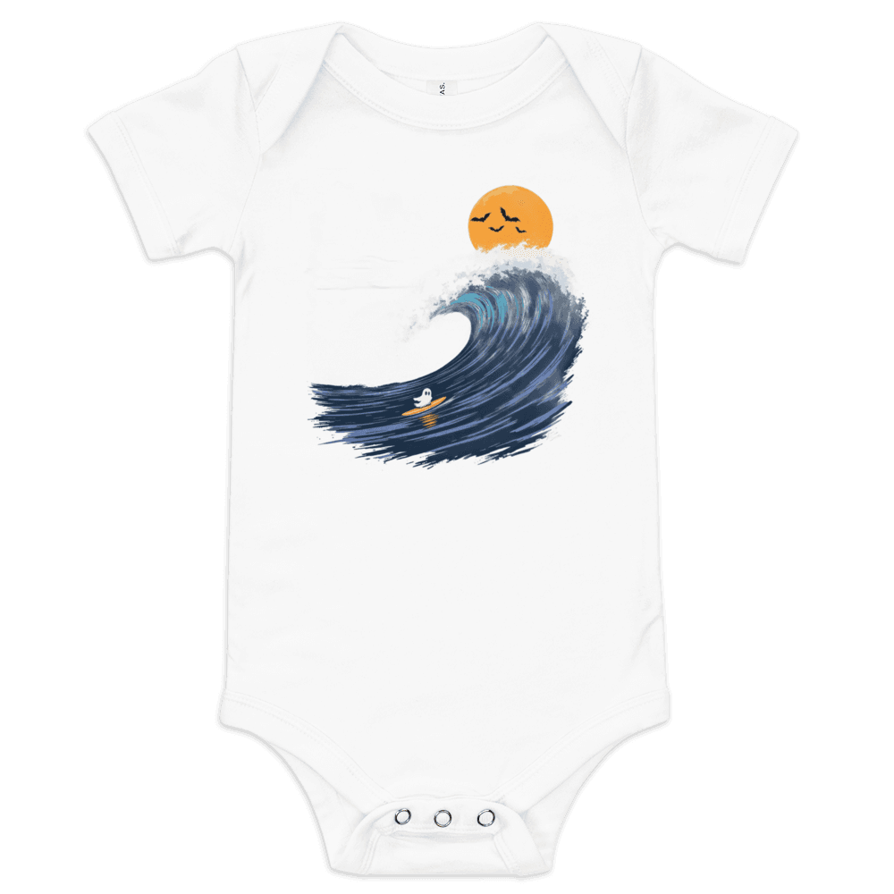 Ghost Wave Baby Short Sleeve One Piece