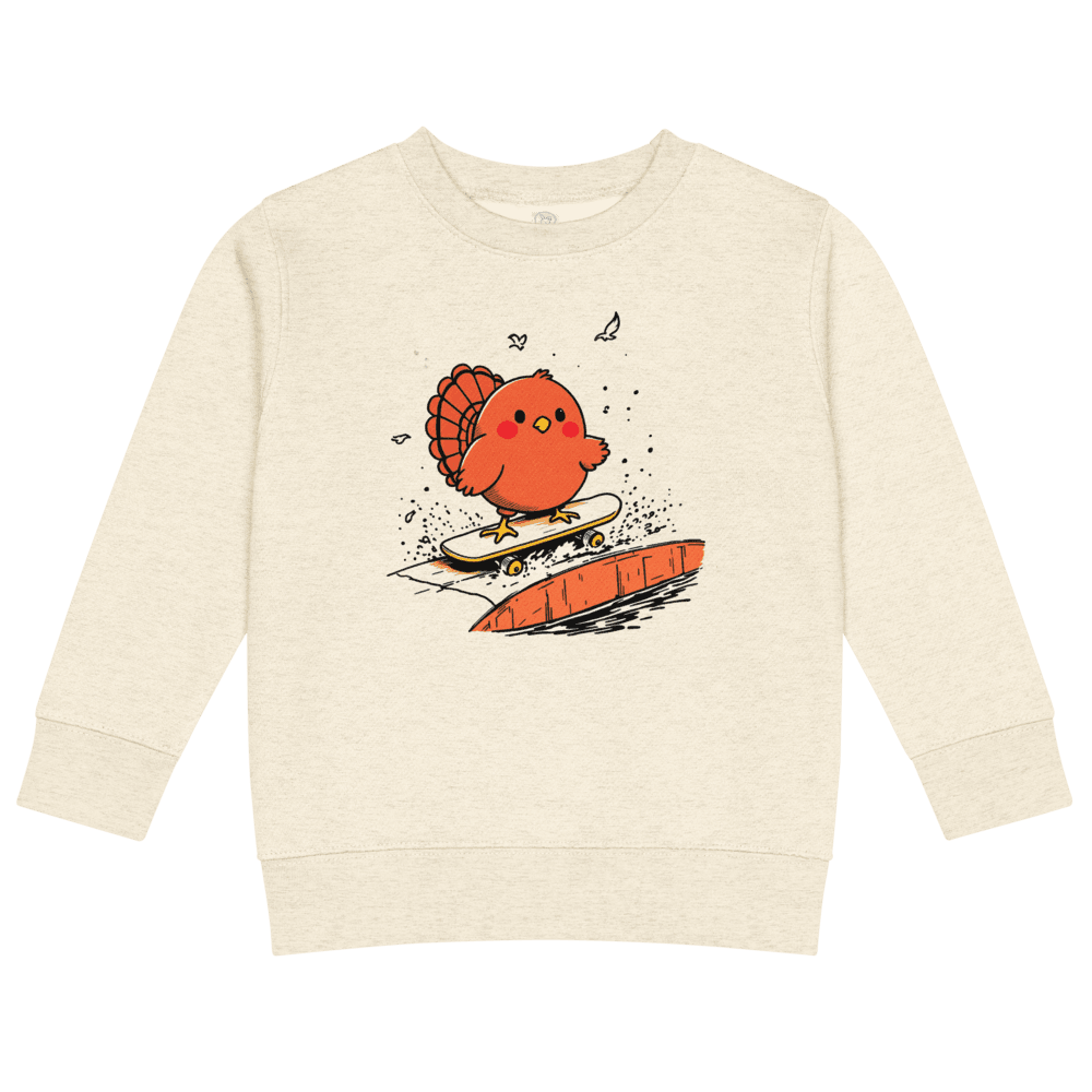 Gobble Gobble Grind Kids Crew Neck Sweatshirt