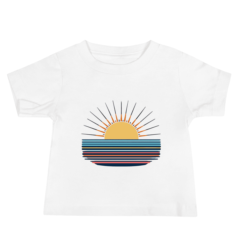 Retro Sunset Horizon Baby Staple Tee