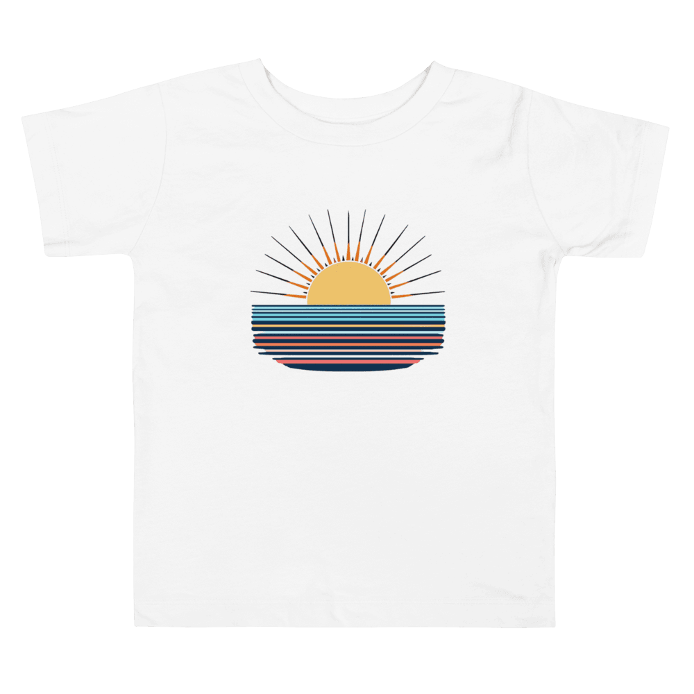 Retro Sunset Horizon Toddler Staple Tee
