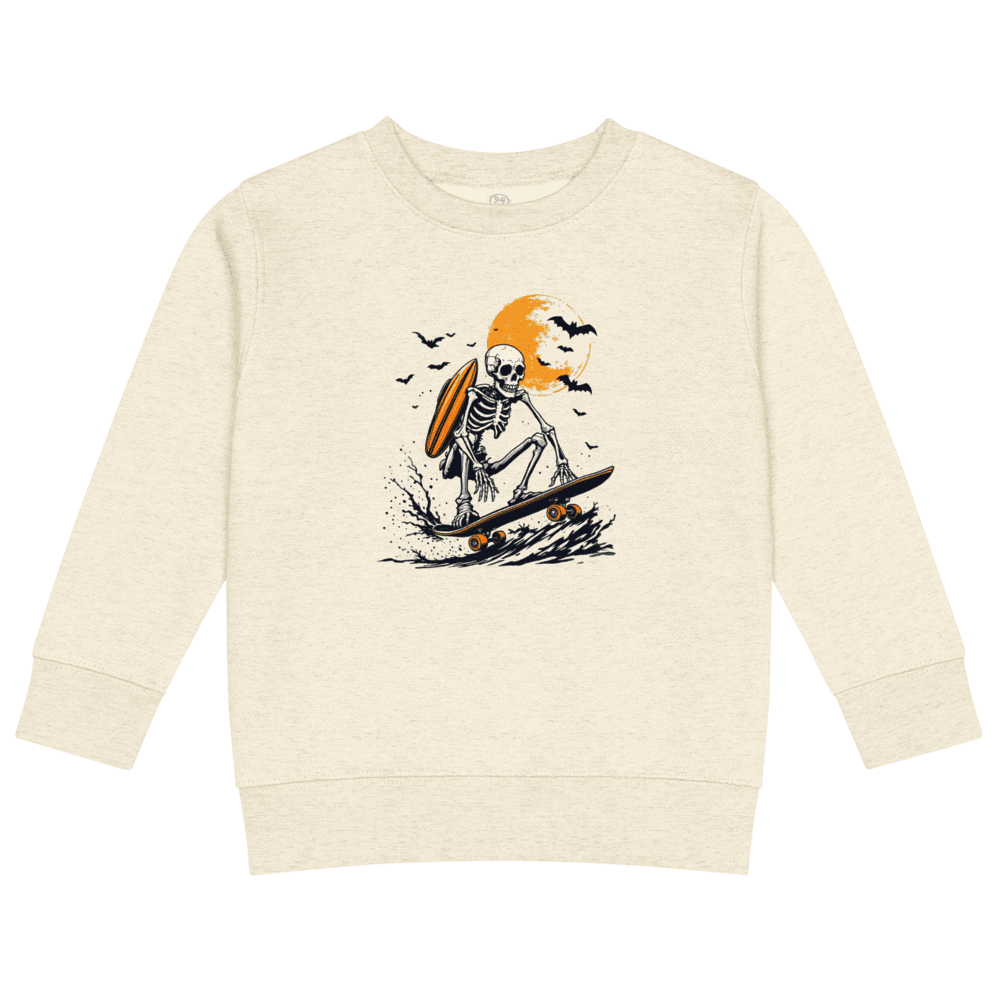 Skeleton Skate Kids Crew Neck Sweatshirt