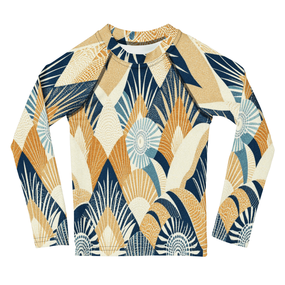 Tapa Texture Repeat Kids Rash Guard