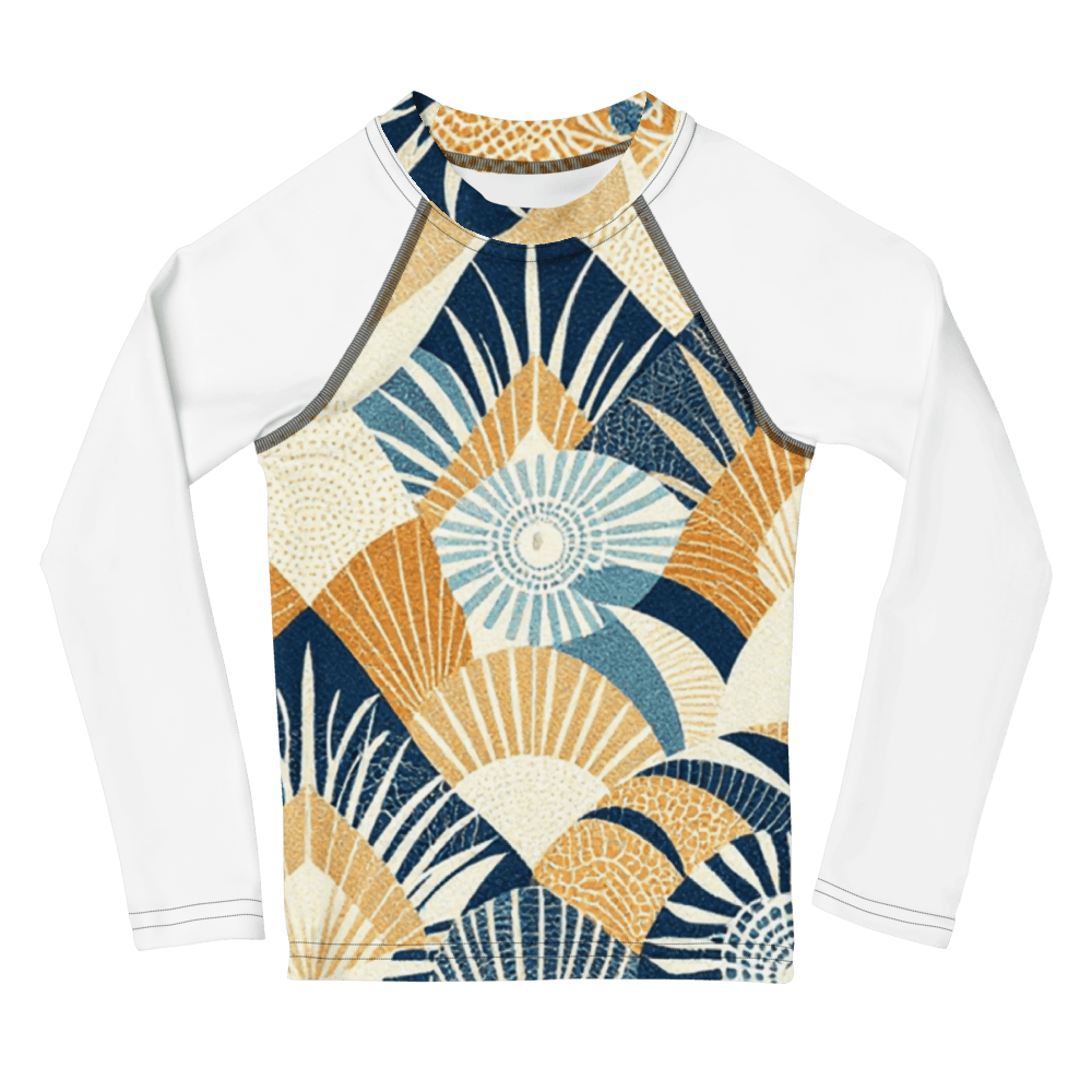 Tapa Texture Repeat Kids Rash Guard