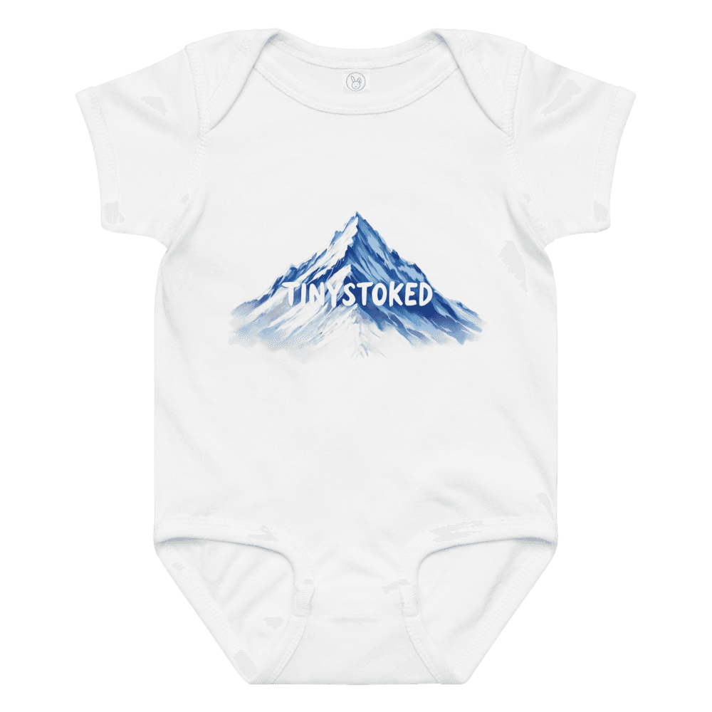 Tie Dye Mountain Snow Baby Jersey Bodysuit