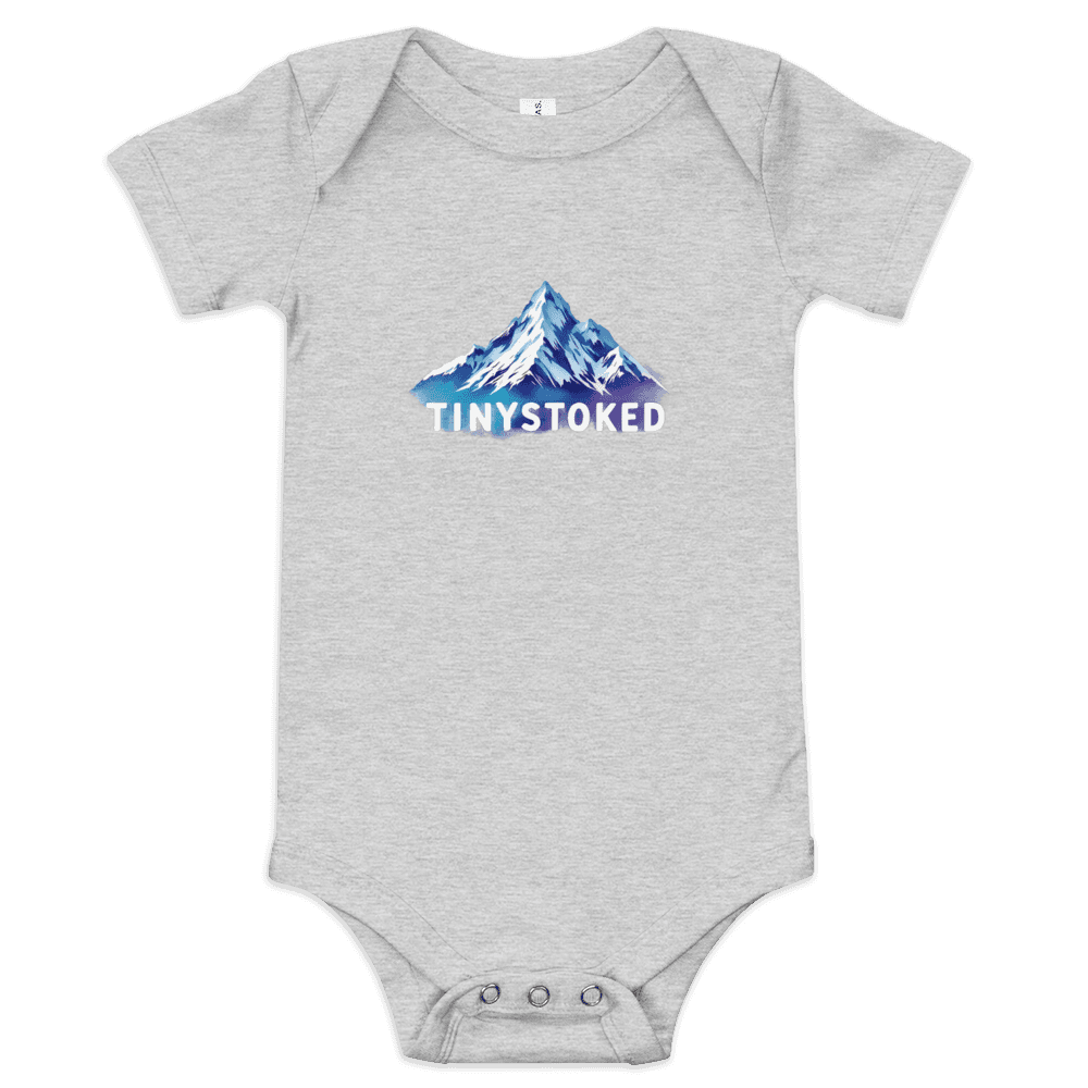 Tie Dye Mountain Snow Baby Short Sleeve One Piece