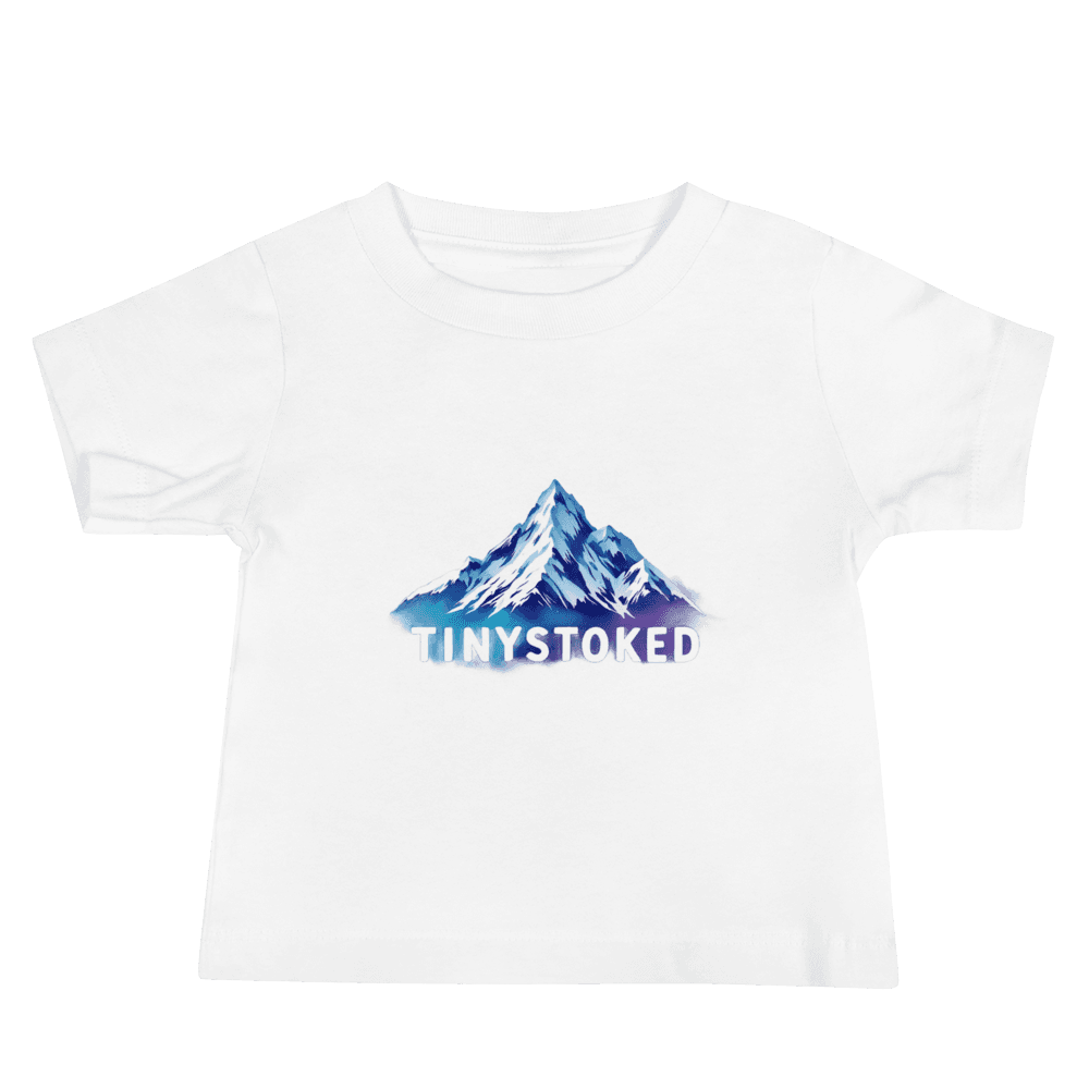 Tie Dye Mountain Snow Baby Staple Tee