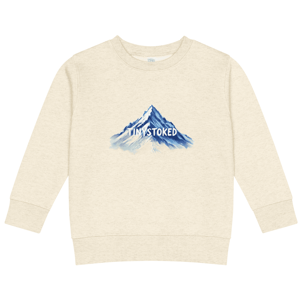 Tie Dye Mountain Snow Kids Crew Neck Sweatshirt