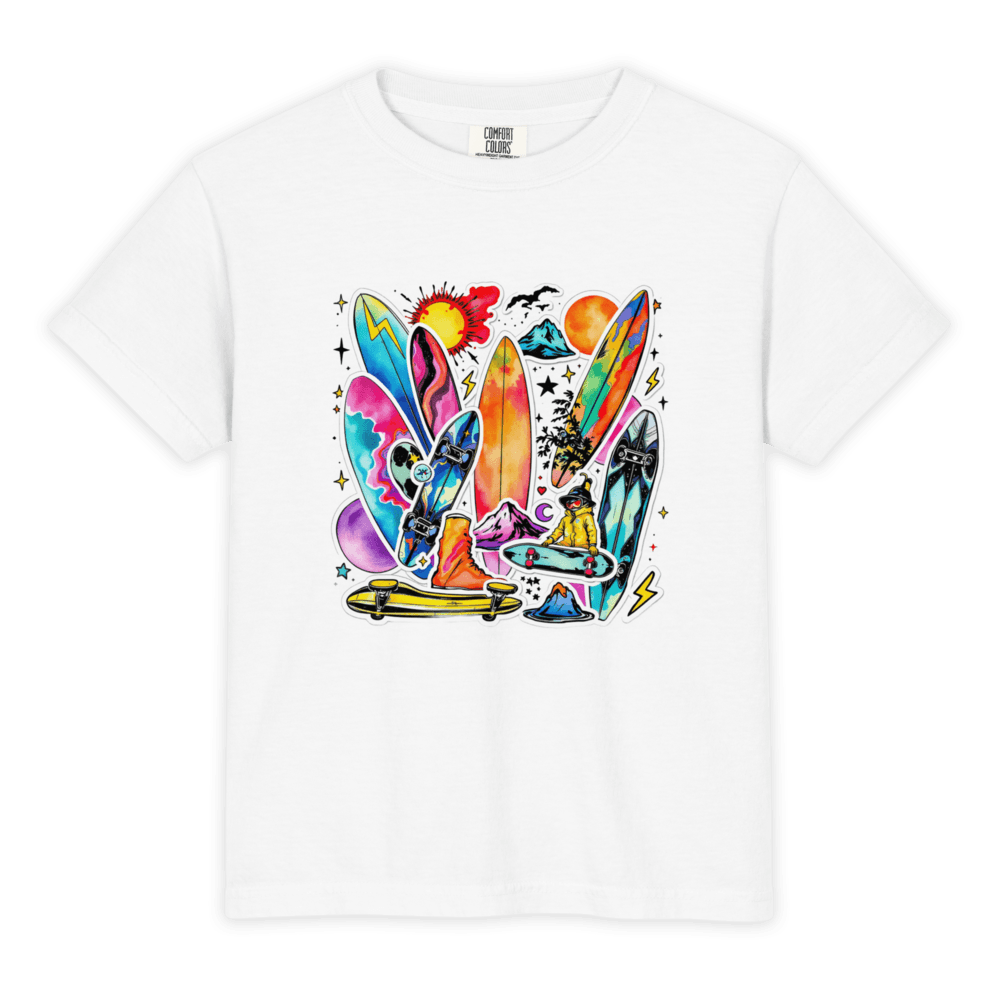 Y2K Sticker Spread Youth Heavyweight Tee