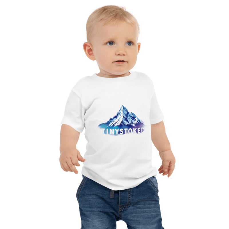 Tie Dye Mountain Snow Baby Staple Tee