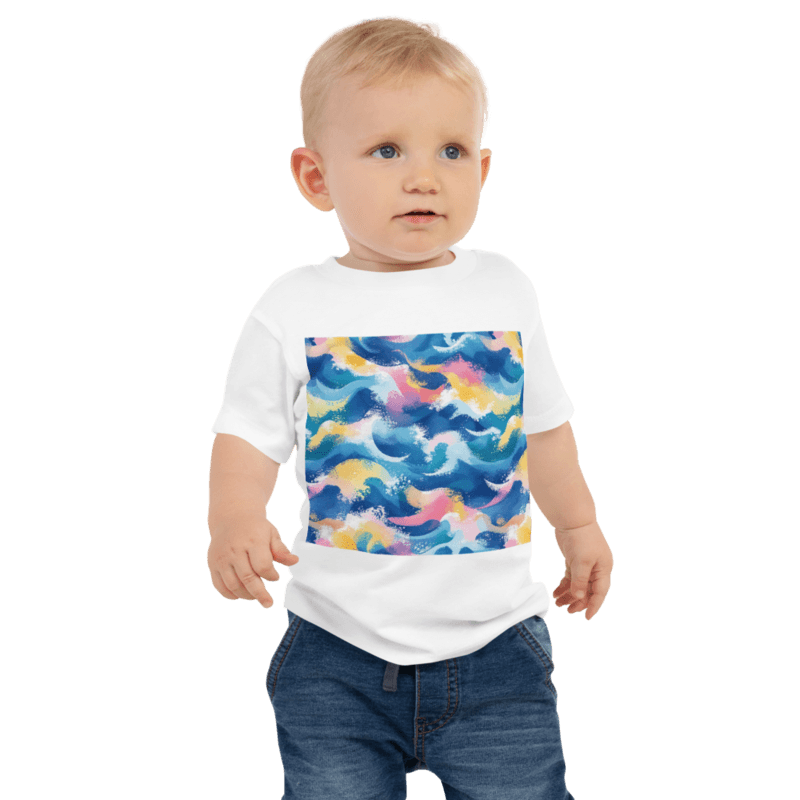 Tie Dye Wave Pattern Baby Staple Tee