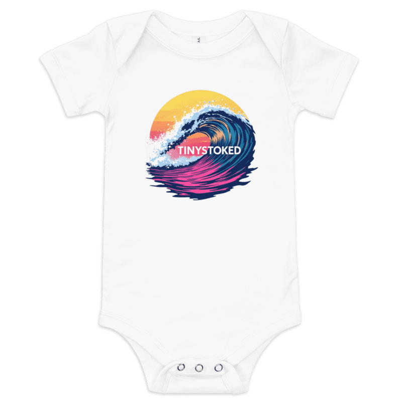 Sunset Wave Baby Short Sleeve One Piece