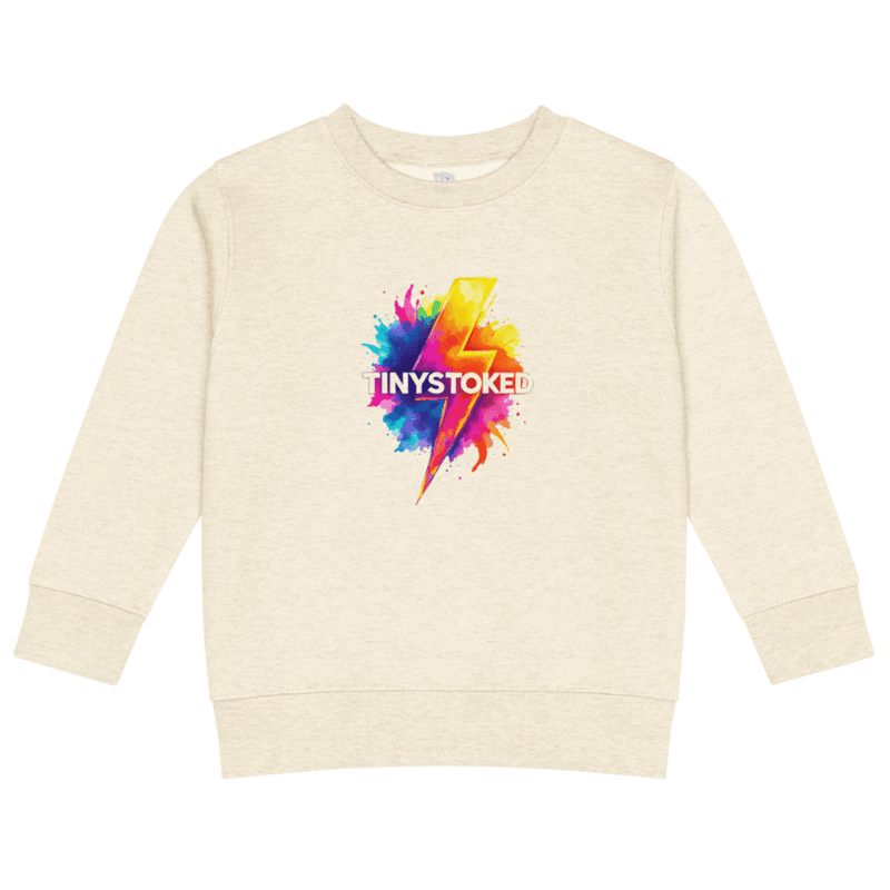 Tie Dye Lightning Bolt Kids Crew Neck Sweatshirt