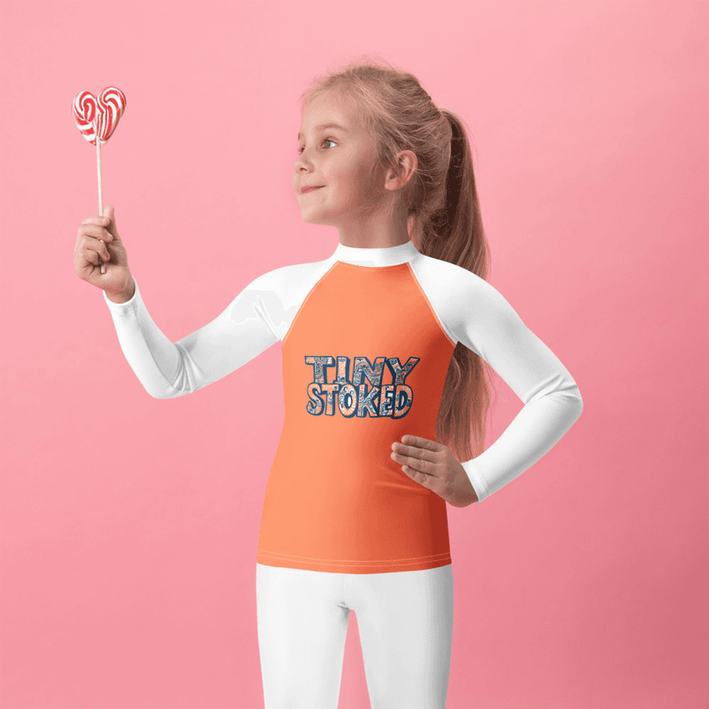 Rip Current Coral Kids Rash Guard