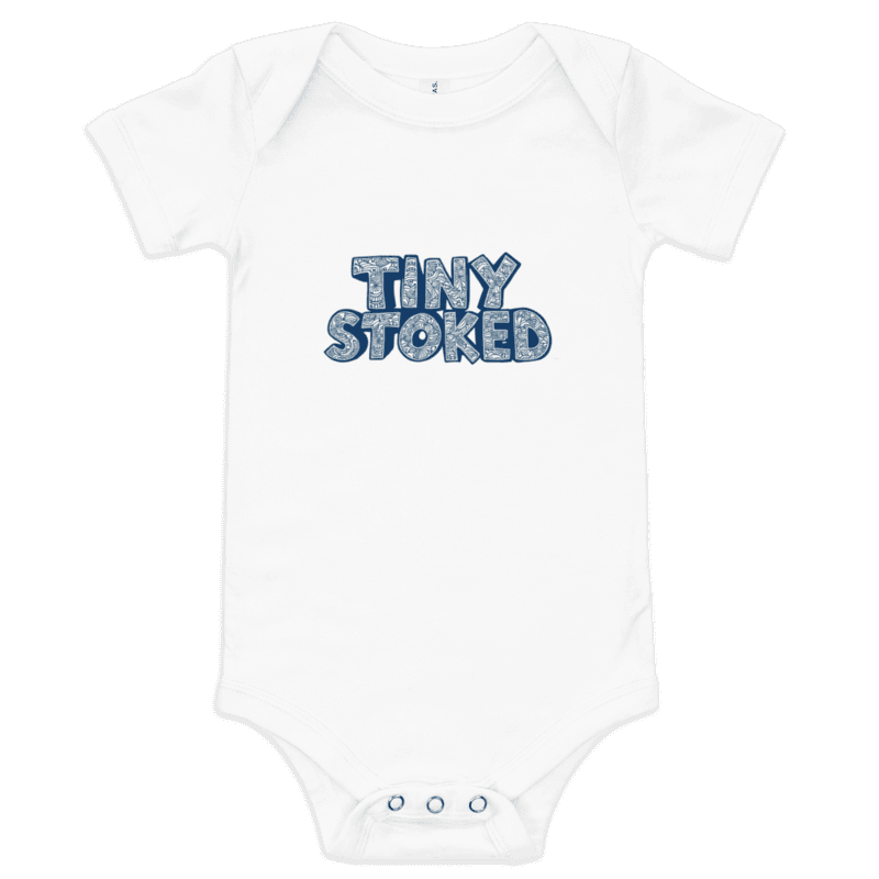 Polynesian Wave Wordmark Baby Short Sleeve One Piece