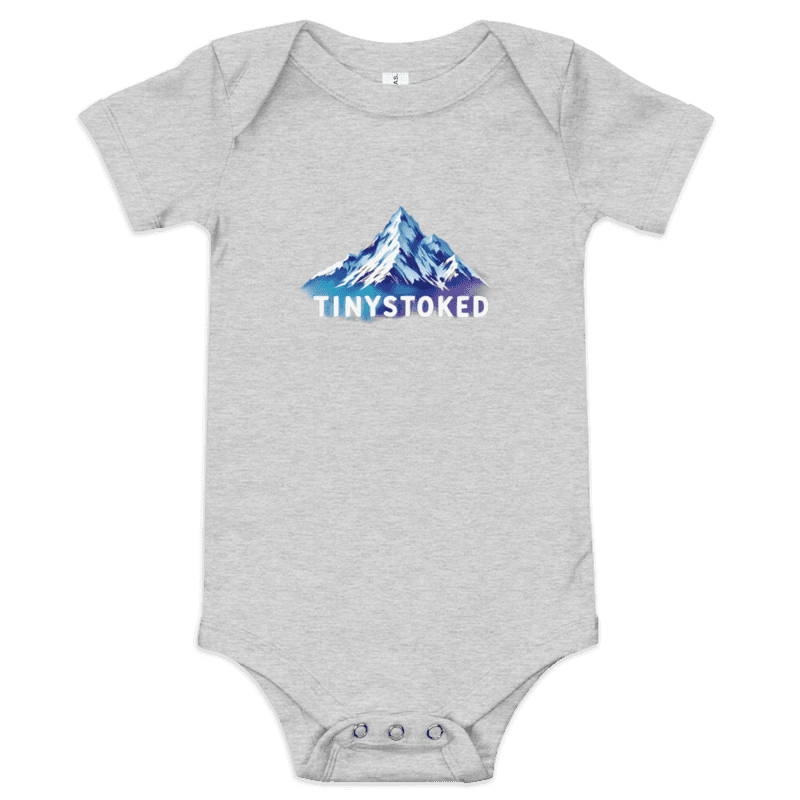 Tie Dye Mountain Snow Baby Short Sleeve One Piece